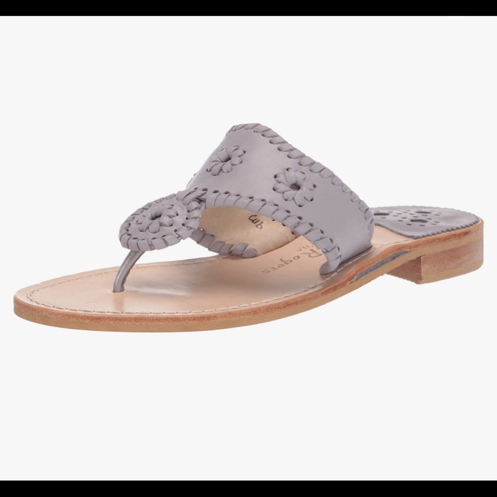 NWT Jack Rogers Flat Sandals Gull Grey SIZE 9